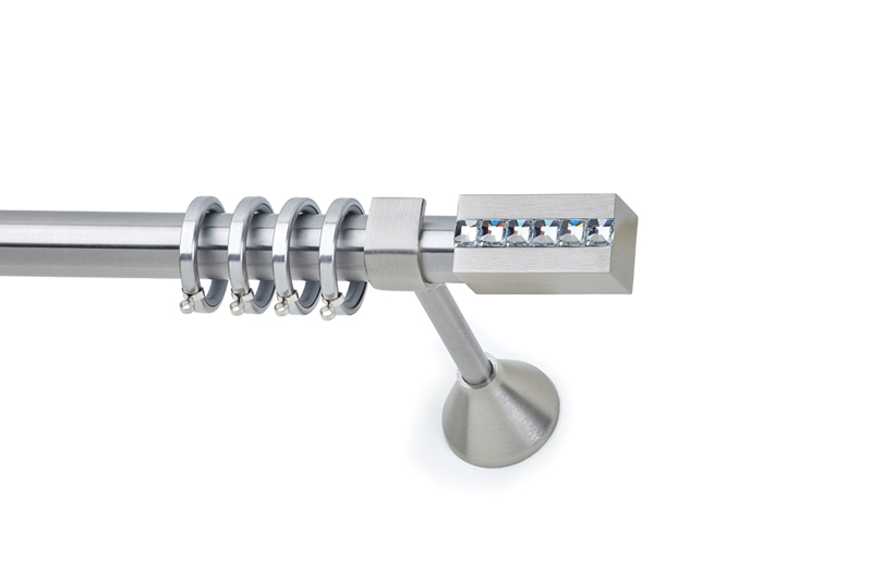 Anartisi Κουρτινόξυλο Φ25 Inox GENIUS STRASS Νίκελ Σατι